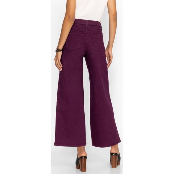 Johnny Was Mademoiselle Purple Wide Leg Jeans, Size 33 - Picture 4 of 10